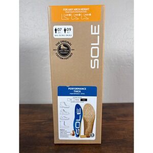 SOLE Performance Thick Custom Footbed Men 7 Women 9 Cork Insoles Blue